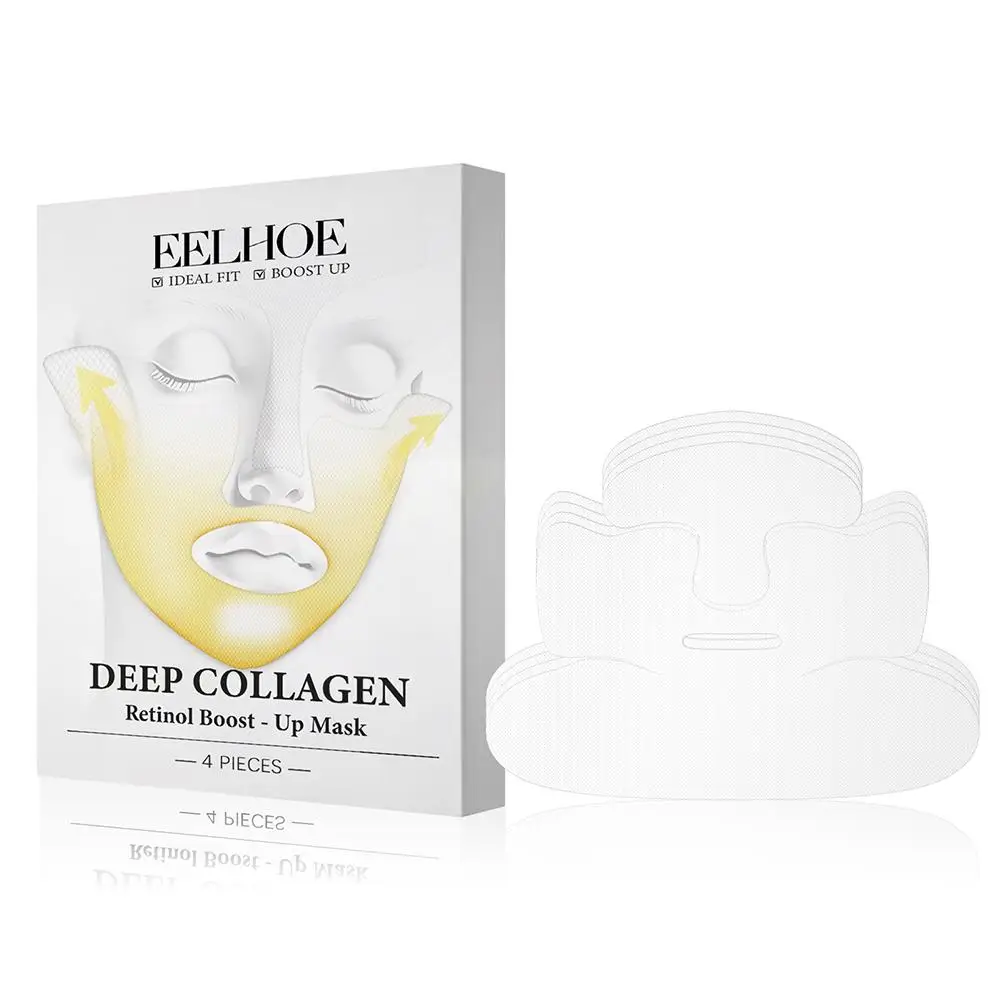 4Pcs/Box Bio-Collagen Real Deep Moisturizing Mask Anti Aging Night Mask Firming Nourish Brightening Skin Care mask