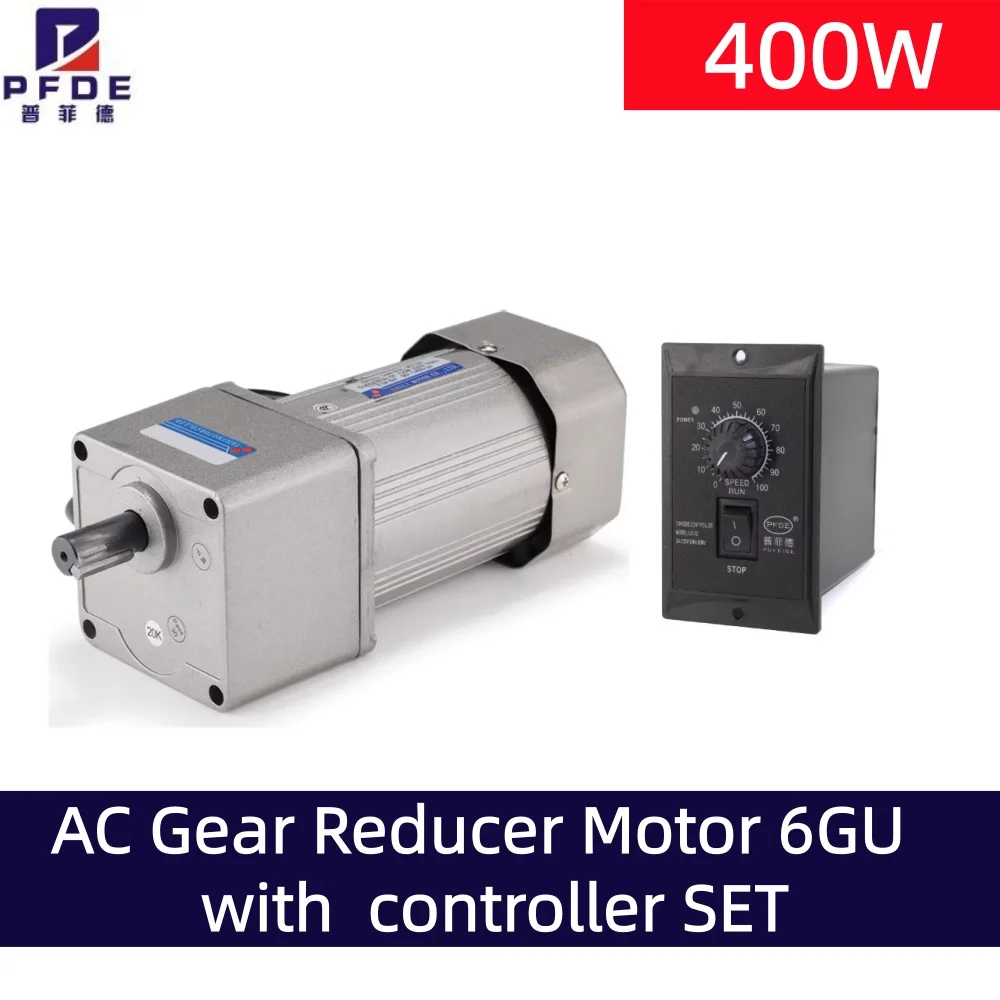

400W AC Gear Reducer Motor 6GU 3K-500K 220V Fixed Speed Motor CW CCW with speed controller