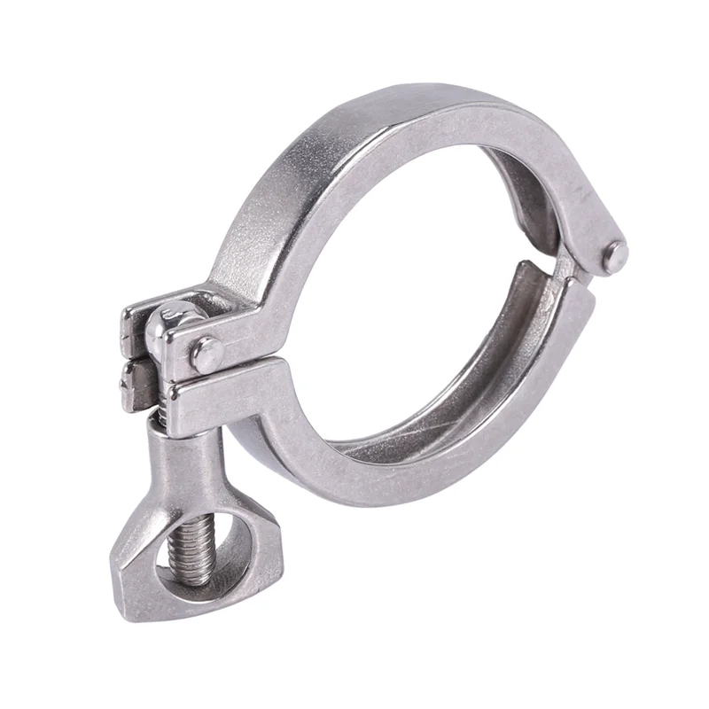 

A04G-6Pcs Tri-Clamp Steel Single Pin Heavy Duty Tri Clamp With Wing Nut For Ferrule TC With Silicone Gasket 2 Inch