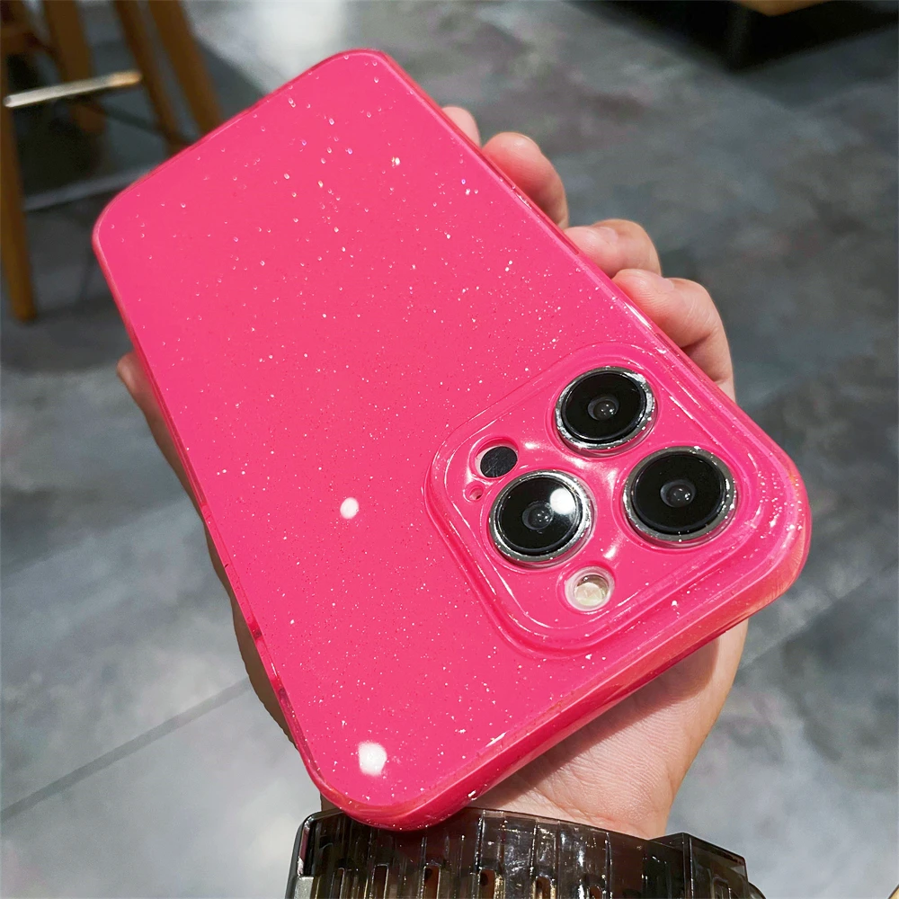 แป้งเจลลี่กลิตเตอร์ขั้นสูงน้ำหนักเบาและเหมาะสำหรับเคสโทรศัพท์14 Apple 13 12/11แพคเกจเต็มรูปแบบใหม่ป้องกันการตก15