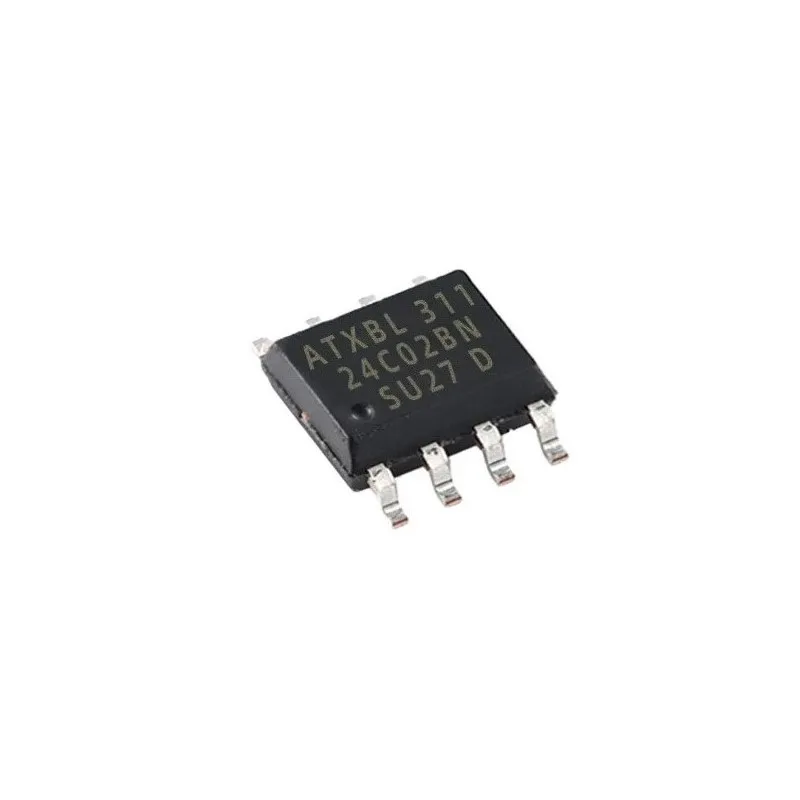Puce IC de circuit intégré AT24C02, 24C02N, 24C02, SOP-8, 10 pièces