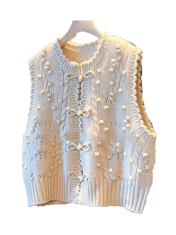 

Новый китайский вязаный свитер со старыми деньгами, жилет, женская весенне-осенняя верхняя одежда, базовый многослойный жилет, теплая фланель