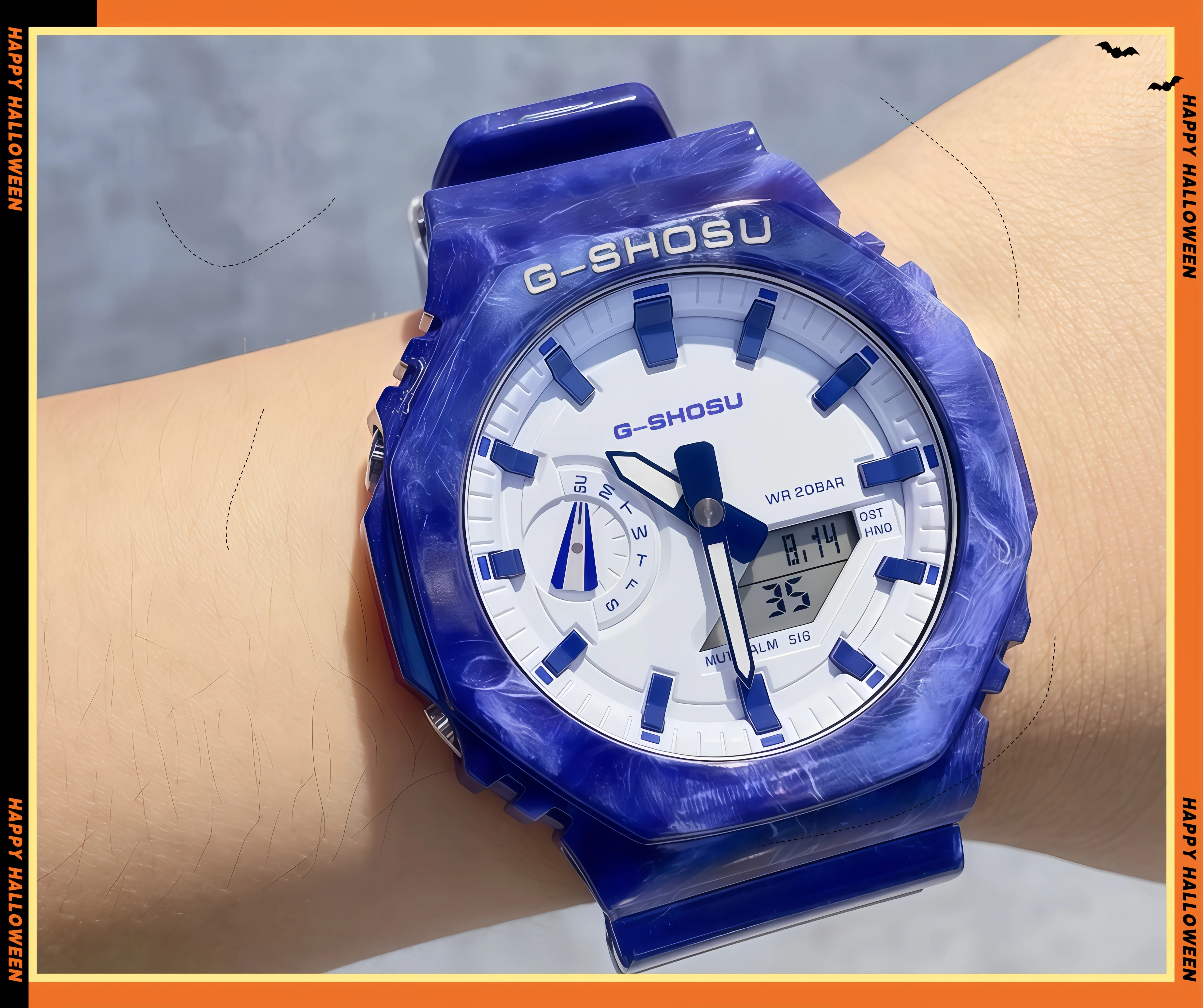 Unisex Sports Digital Watch—Full-Featured, World Time, LED Auto-Light When Raised AS