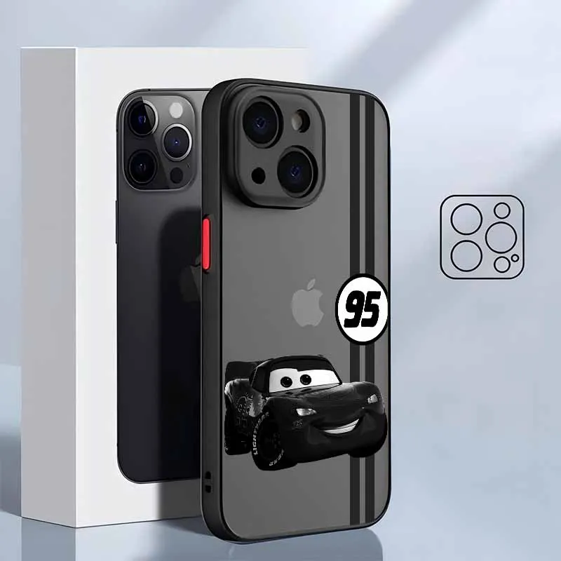 سيارات L-Lightning M-McQueen آيفون 17 الهواء 16E 16 15 14 13 12 11 8 7 mini Pro Max Plus حافظة هاتف ناعمة شفافة بلوري #3