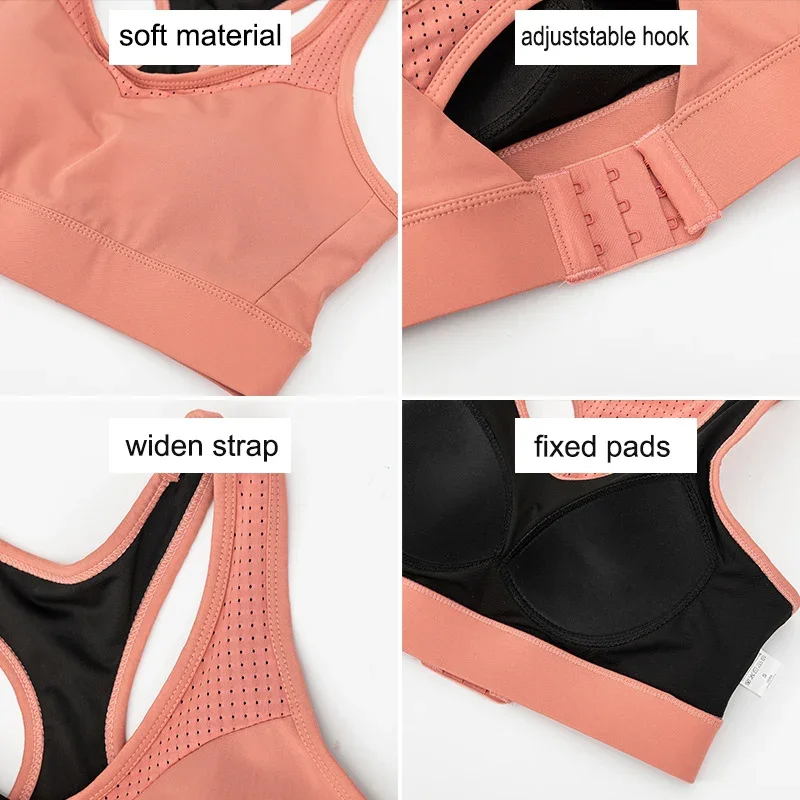 Cloud Hide S-5XL Sports Top Women Yoga Bra Push Up Brassiere BH Gym Shirt Fitness Shockproof Sportswear Sports Bra Top Plus Size