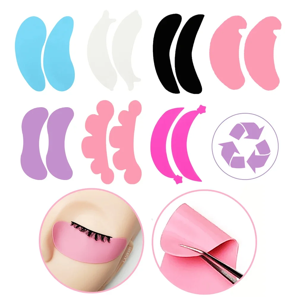 

1Pair Reusable Silicone Eye Patches Eyelash Extension Pads Makeup Tools Lash Lift Pads Silicone Eye Patch for Eyelash Extension