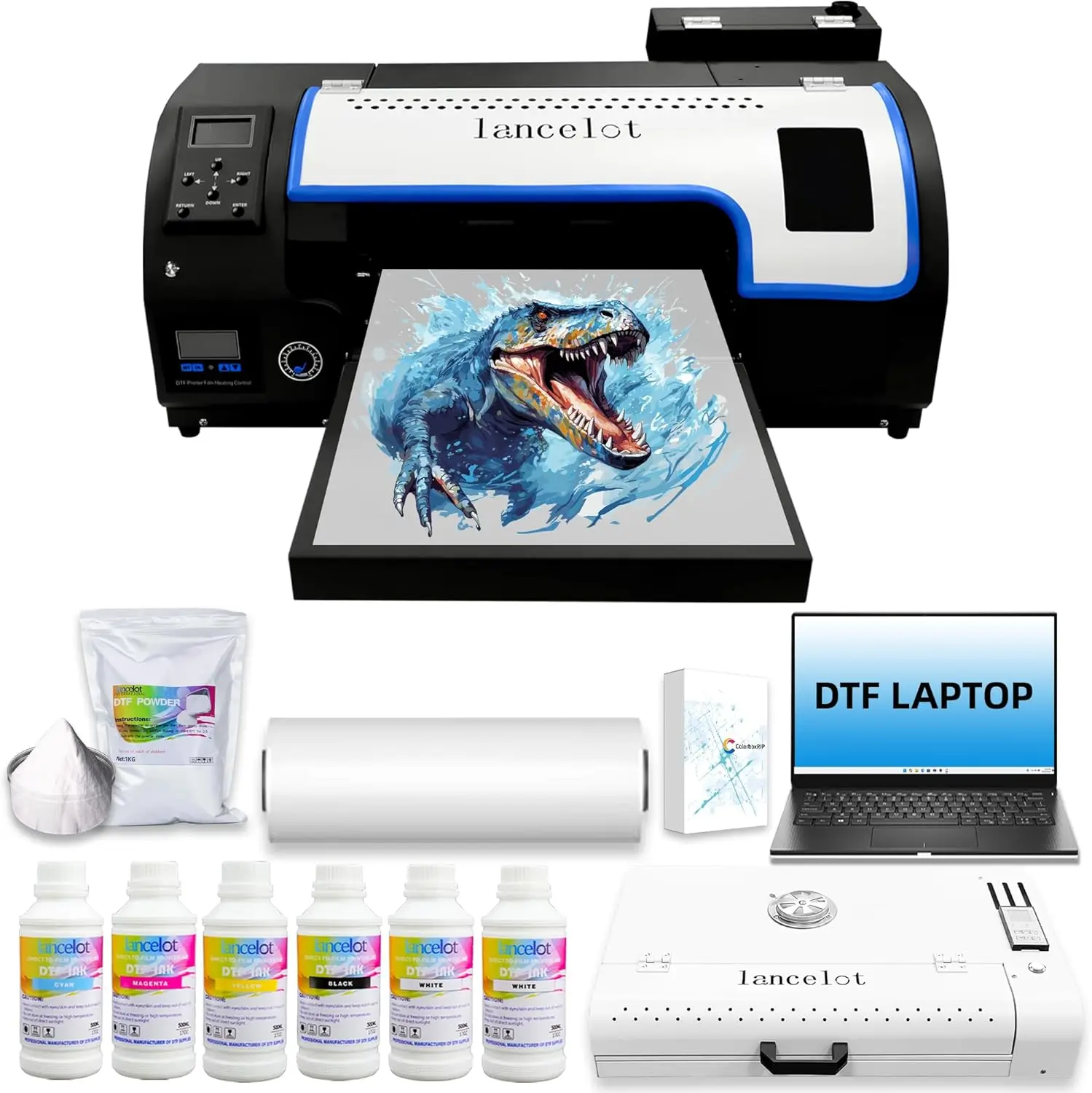 Lancelot Holiday Auto Maintenance M1630 PRO DTF Printer 2X Speed to L1800/805 (Printer+Oven+Laptop+Consumables)