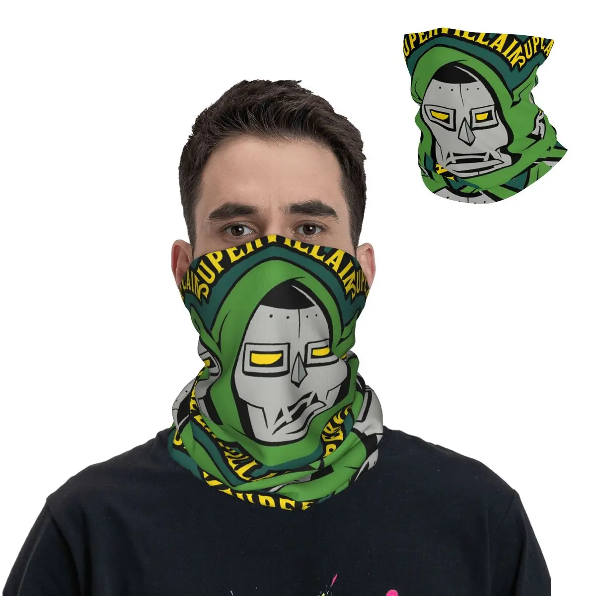 Supervillain Bandana Neck Gaiter Printed Motorcycle Motocross Marvel Comics  Scarf Cycling Scarf Hiking Unisex Adult Windproof