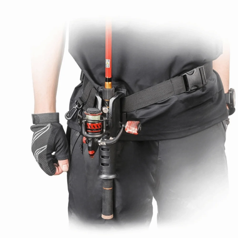 Adjustable Fishing Rod Belt Holder Hanging Buckle Wader Strap Wading Belt Portable Rod Holder Casting Fishing