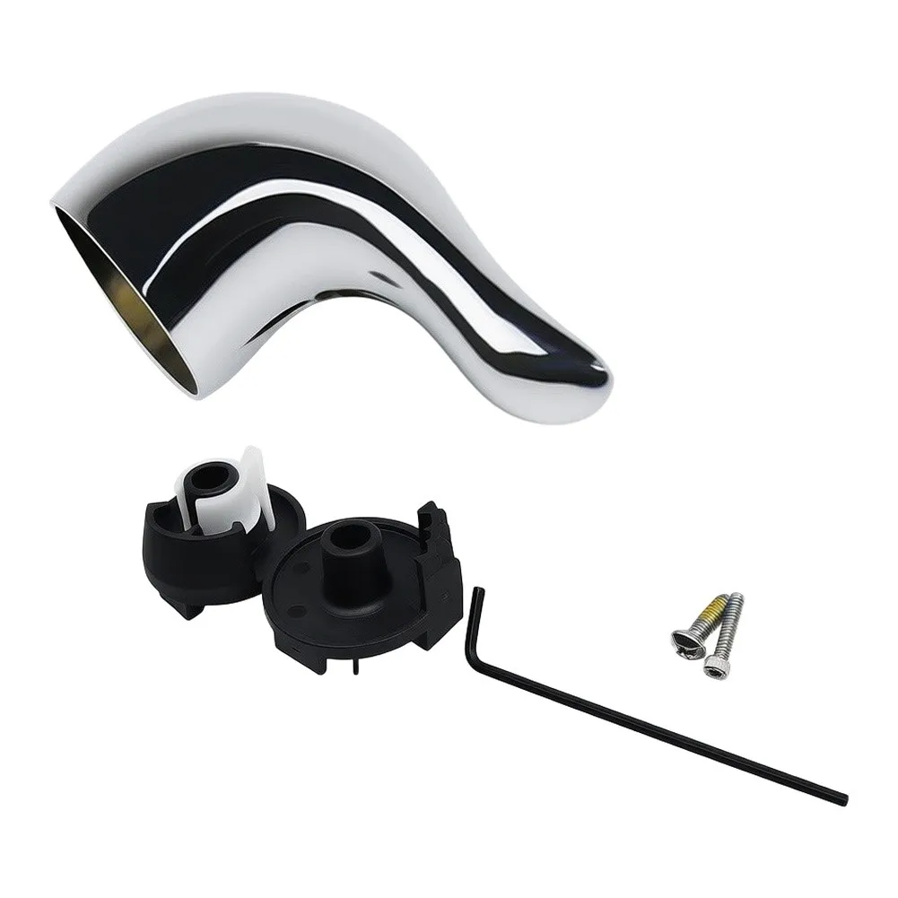 Shower Handle Replacement Kit for Standard Faucet Valves Includes 10cm Alloy Lever Chrome Finish and Full Accessories
