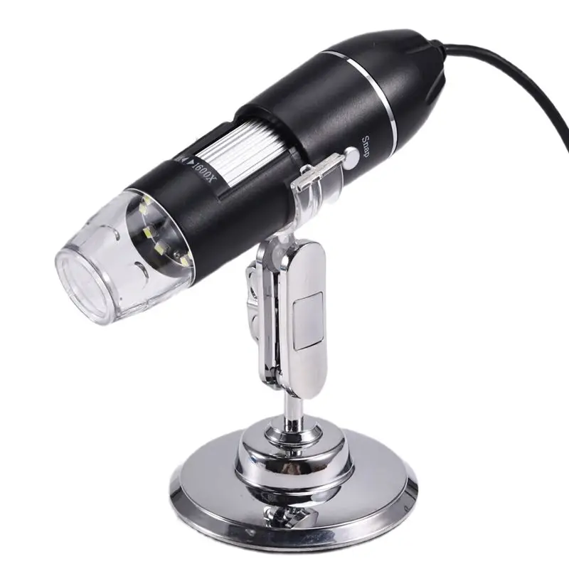 B17C 1600X 3-In-1 High-Definition Digital Microscope LED Portable Smart Connect For Android Pc Computer Children's Teaching
