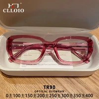 CLLOIO, gafas cuadradas gruesas antirayos azules para mujer, montura para miopía, hipermetropía, gafas de lectura graduadas, gafas personalizadas para mujer