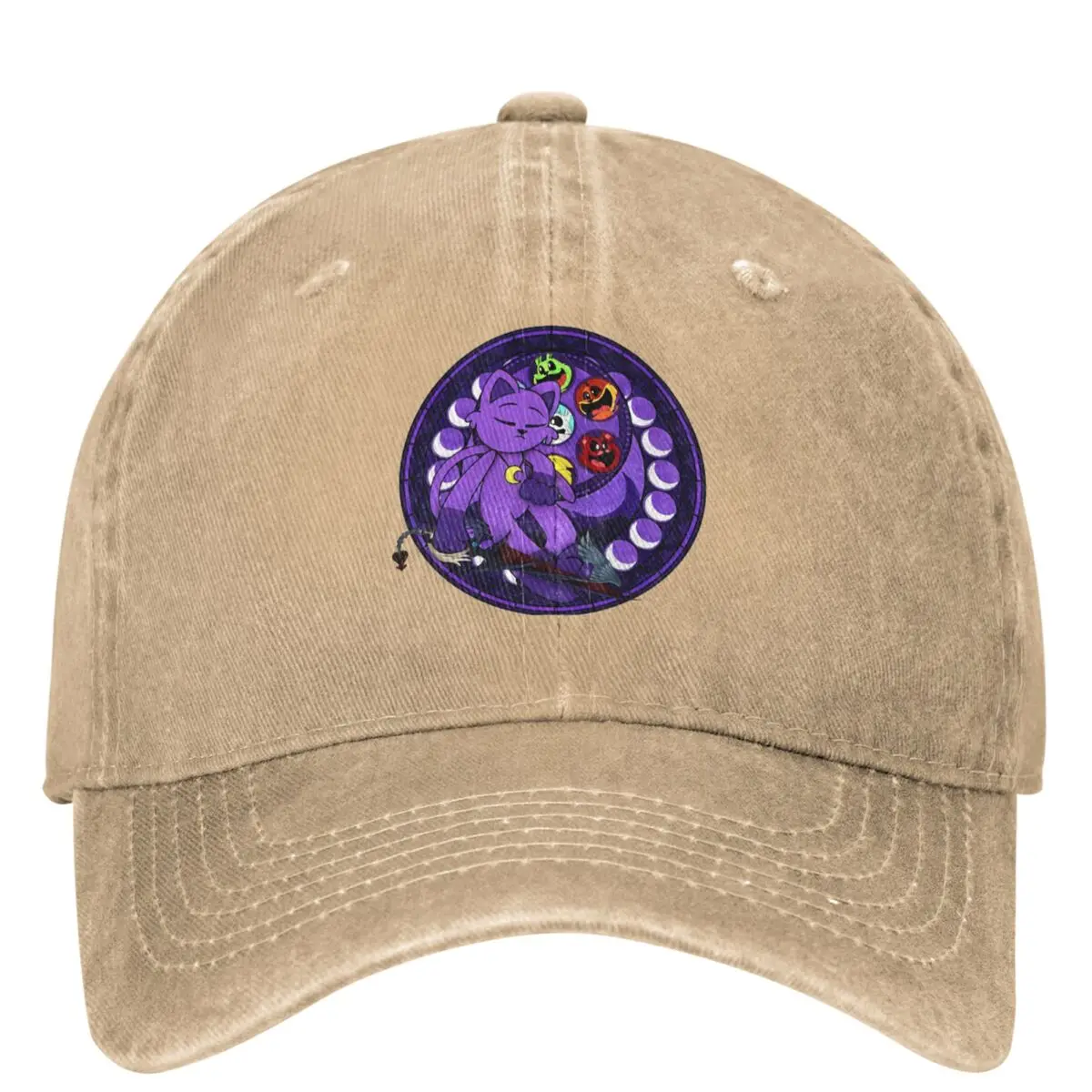 남녀공용 웃는 Catnap 야구 모자, 야외 스포츠, Y2K 레트로 트럭 운전사 모자, 클래식 자외선 차단 야구 모자