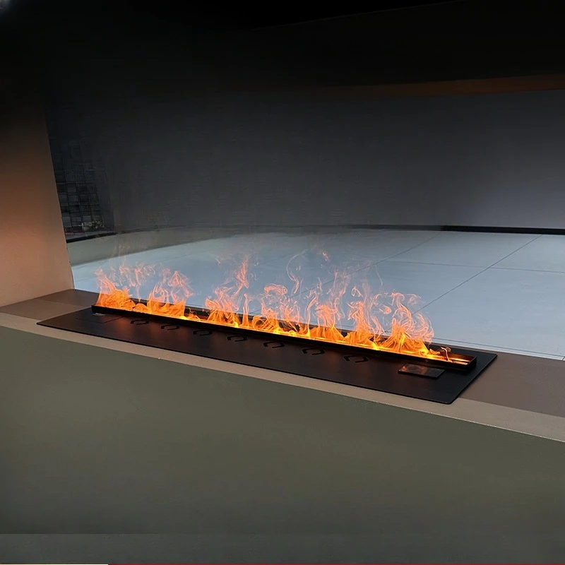 

3D atomization fireplace seven-color decoration simulation flame humidifier embedded living room simple intelligent electroni