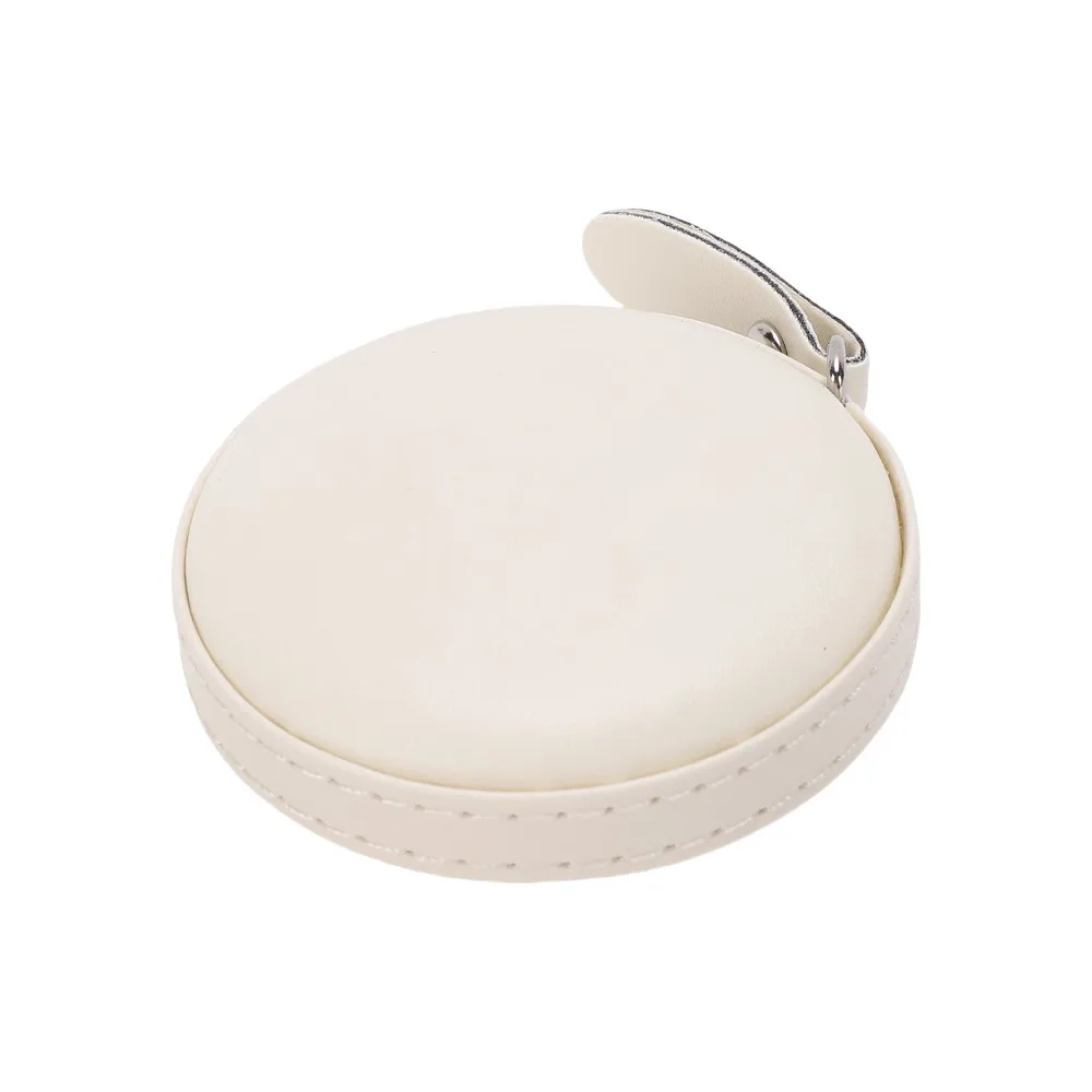 Dual Scale Body Measuring Tape 59 Inch / 150cm PU Leather Sewing Tape Measure Hemmed Round Retractable Flexible Measuring Tape
