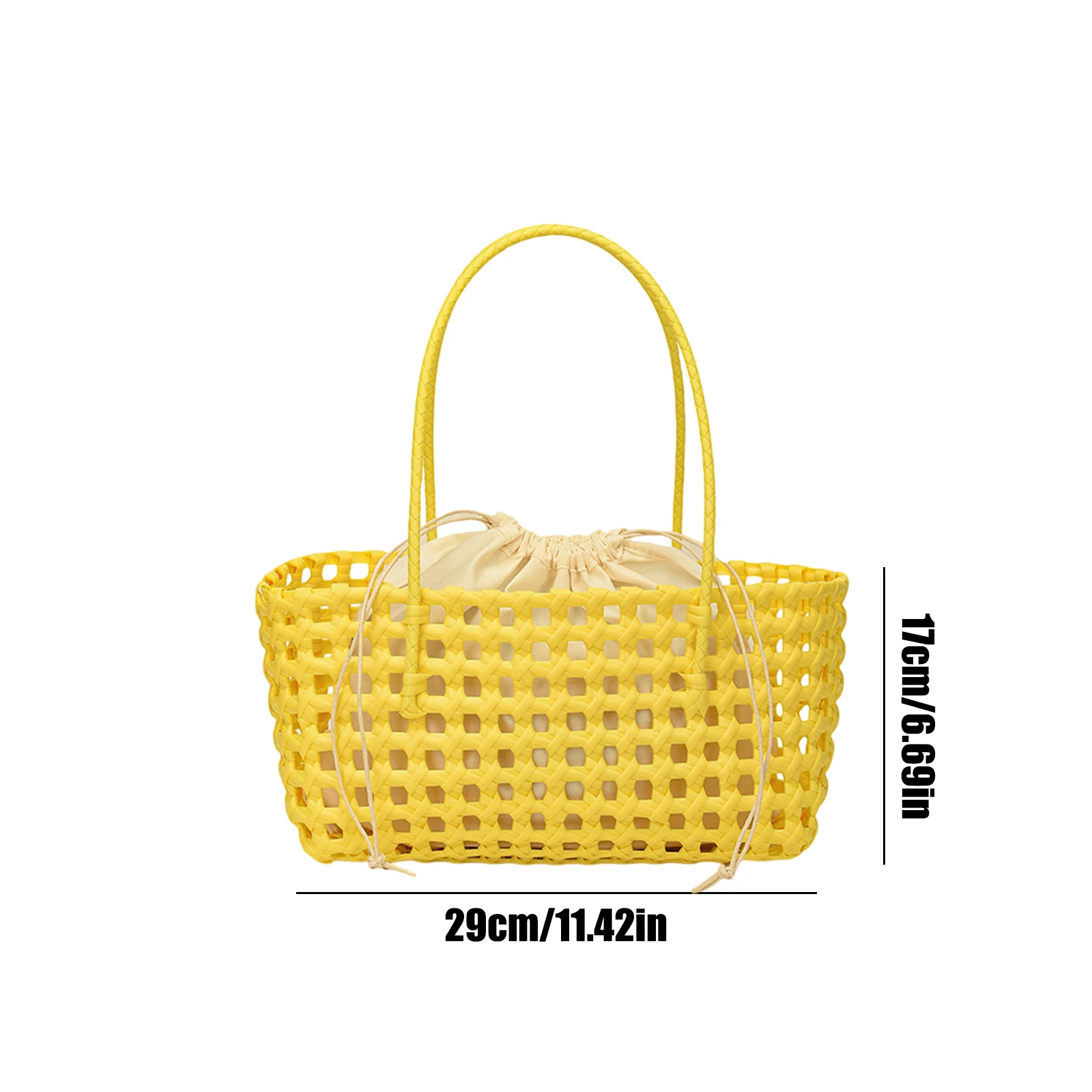 Women Summmer Beach Bag Breathable Designer Handbag Lightweight Handmade Woven Rattan Bag for Travel Shopping Work Daily Use