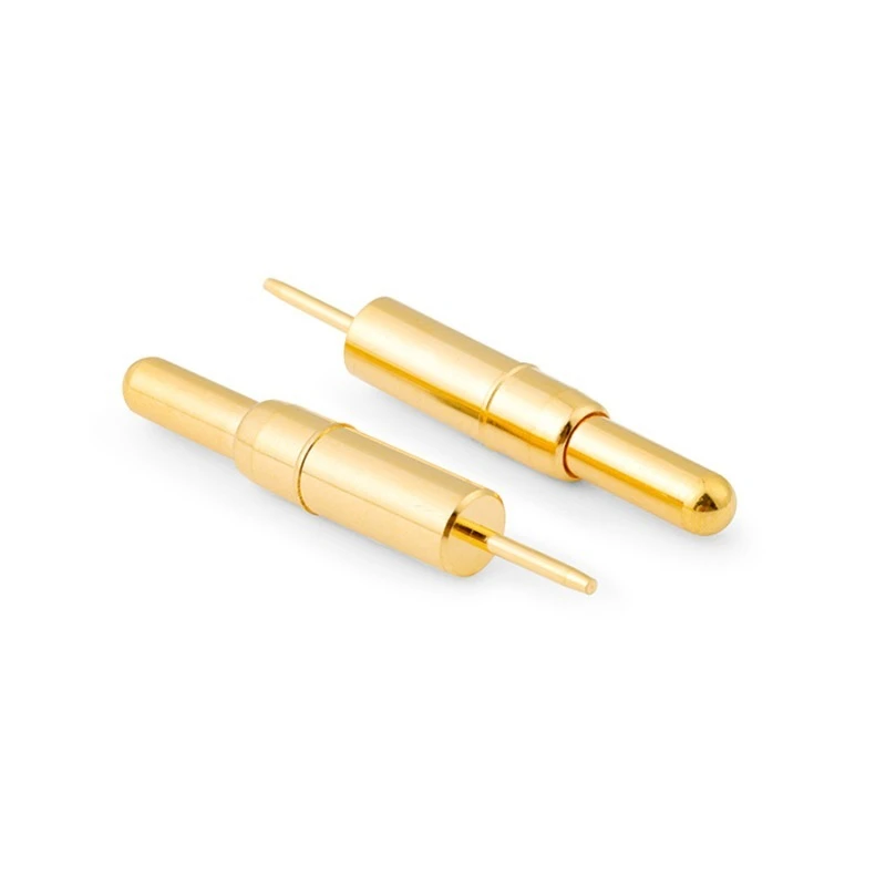 POGOPIN ฤดูใบไม้ผลิ Thimble Connector ขาเดียวทองแดงชุบทอง High Current CHARGING Probe In-line ชายที่นั่งทองแดง PIN