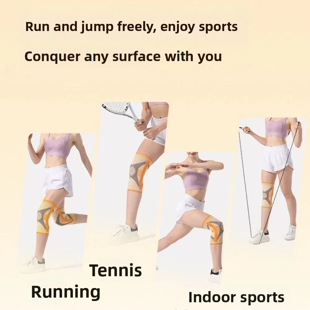 Anti-collision Sports Knee Pad Breathable Elastic Knee Sleeves Joints Protector Adjustable Knee Support Brace Running