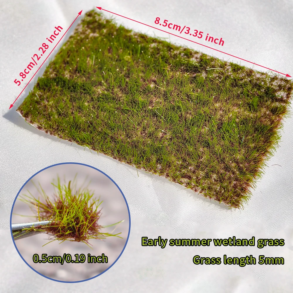 5MM Miniature Wetland Grass Cluster Model Artificial Irregular Shape Terrain Grass Building Sand Table/Railway/Wargame Scenery