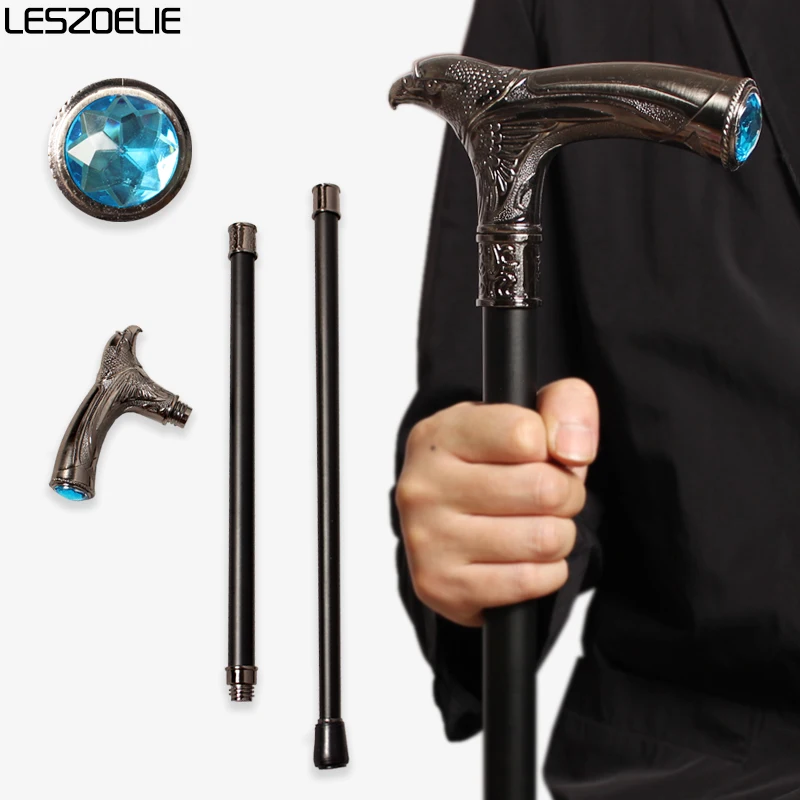 elegant-luxury-eagle-head-walking-stick-women's-lake-blue-diamond-fashionable-decorative-man-canes-stylish-walking-cane