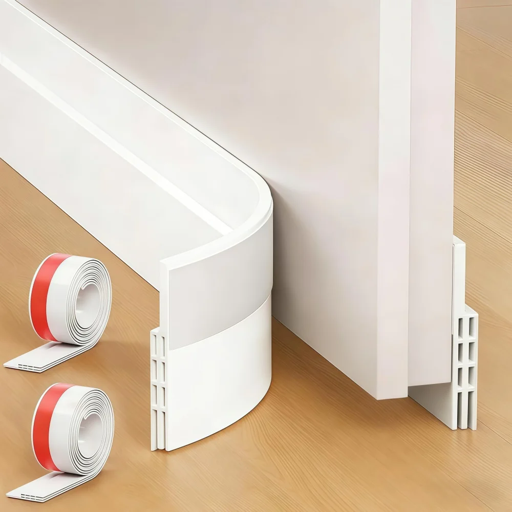 

2PCS Under Door Draft Stopper Soundproofing Door Bottom Seal Strip Self Adhesive Dustproof Insect Proof Weatherstripping ﻿