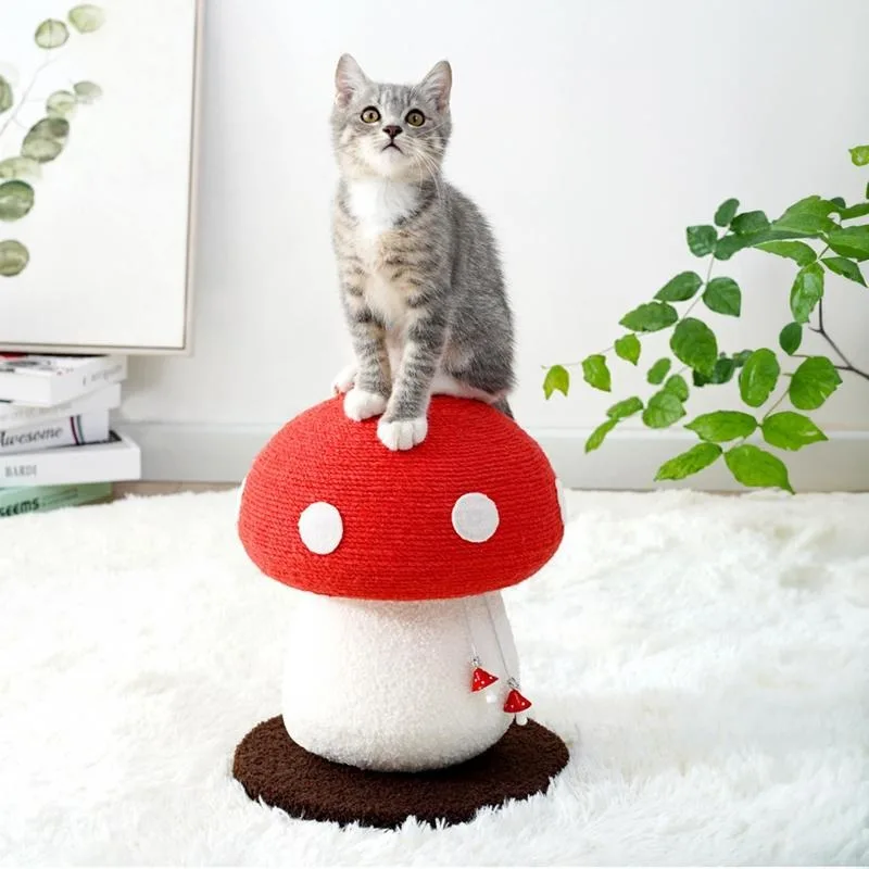 

Mushroom Design Cat Scratcher, Interactive Cat Scratching Toy, Cutet Scratcher with Mushroom Design, Pet Furniture for