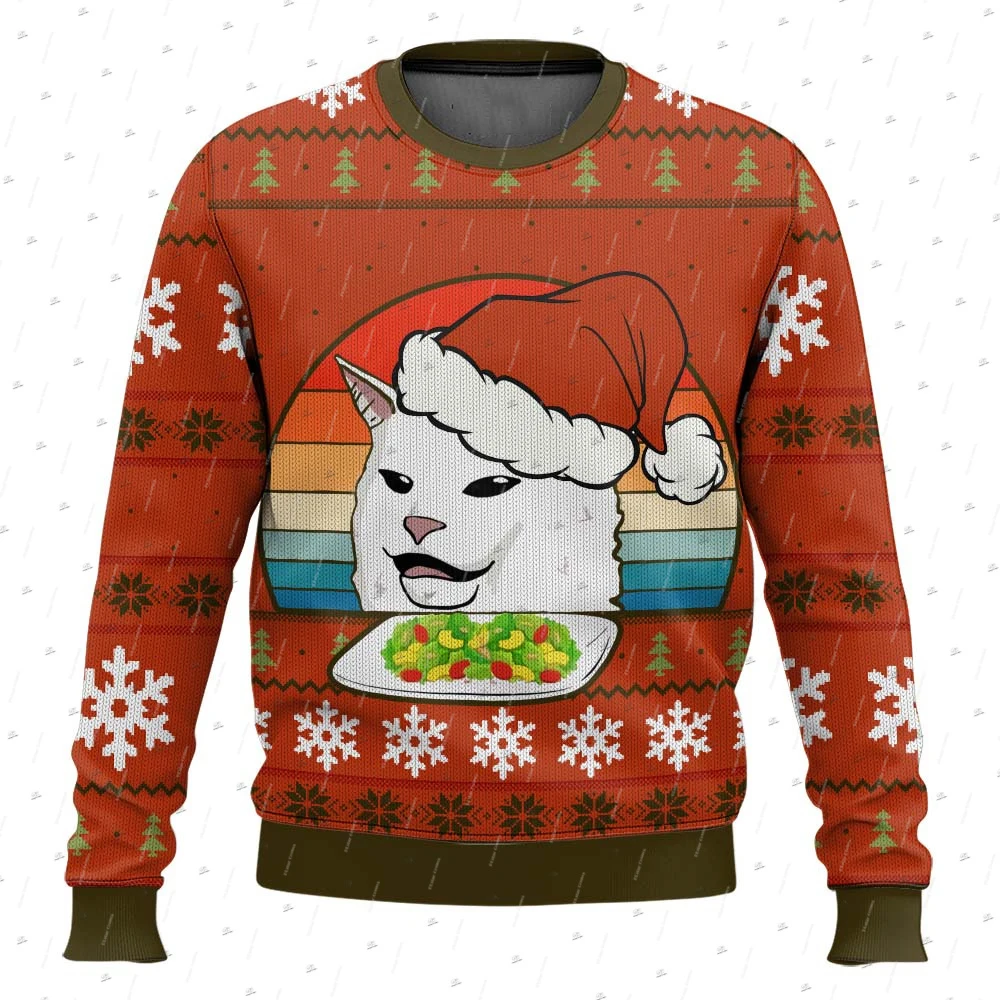 Christmas Ugly Sweater Cosplay Santa Claus Pet Anime Cartoon Skull Vintage 3DPrint Harajuku Winter Pullover Funny Long Sleeves 6