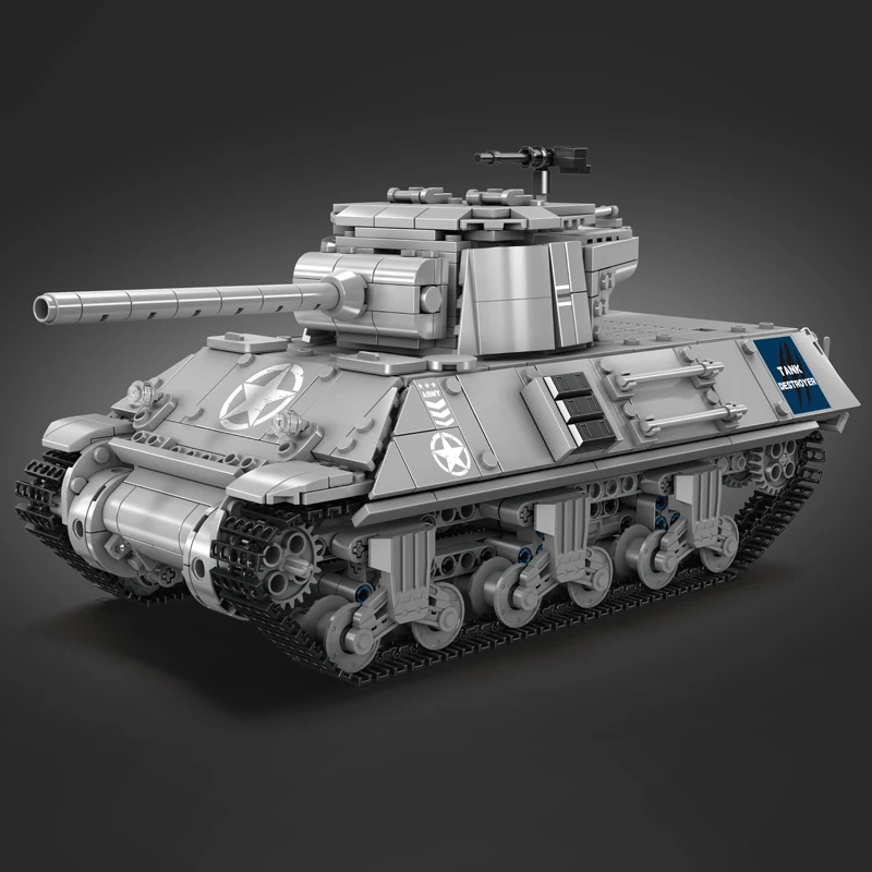 Mould King 20034 Technisches Panzerspielzeug Die Fernbedienung M36 Panzerbaustein Montage Panzermodell Ziegel Kinder Weihnachtsgeschenk