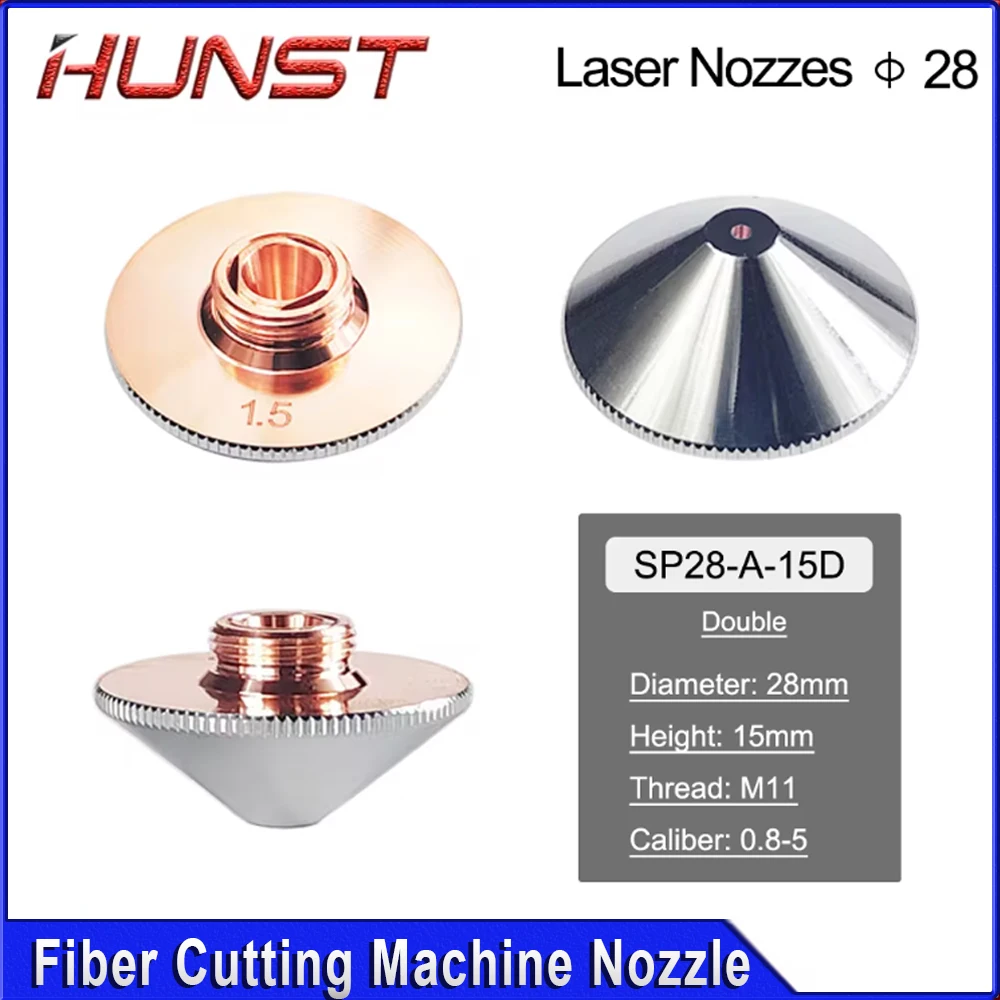 HUNST 10 قطع Raytools فوهة ليزر طبقة واحدة ومزدوجة قطرها 28 مللي متر قطر 0.8-4.0 رأس قطع الألياف المناسب
