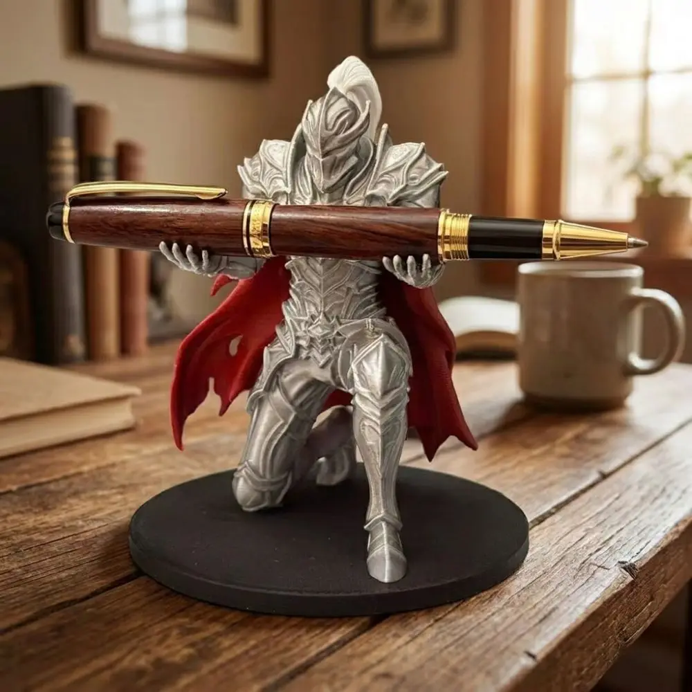 Storage Holder 3D Printed Knight Pen Holder Plastic Unique Creative Pen Stand Multi-functional Stationery Stand Cool Gift