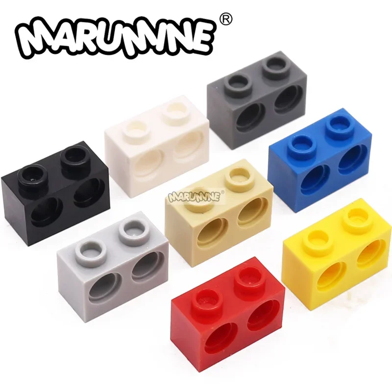 MARUMINE Technology Brick 1 x 2 with Holes 32000 Building Blocks 100PCS Magic Robot Classic Gift Educational Toys For Children