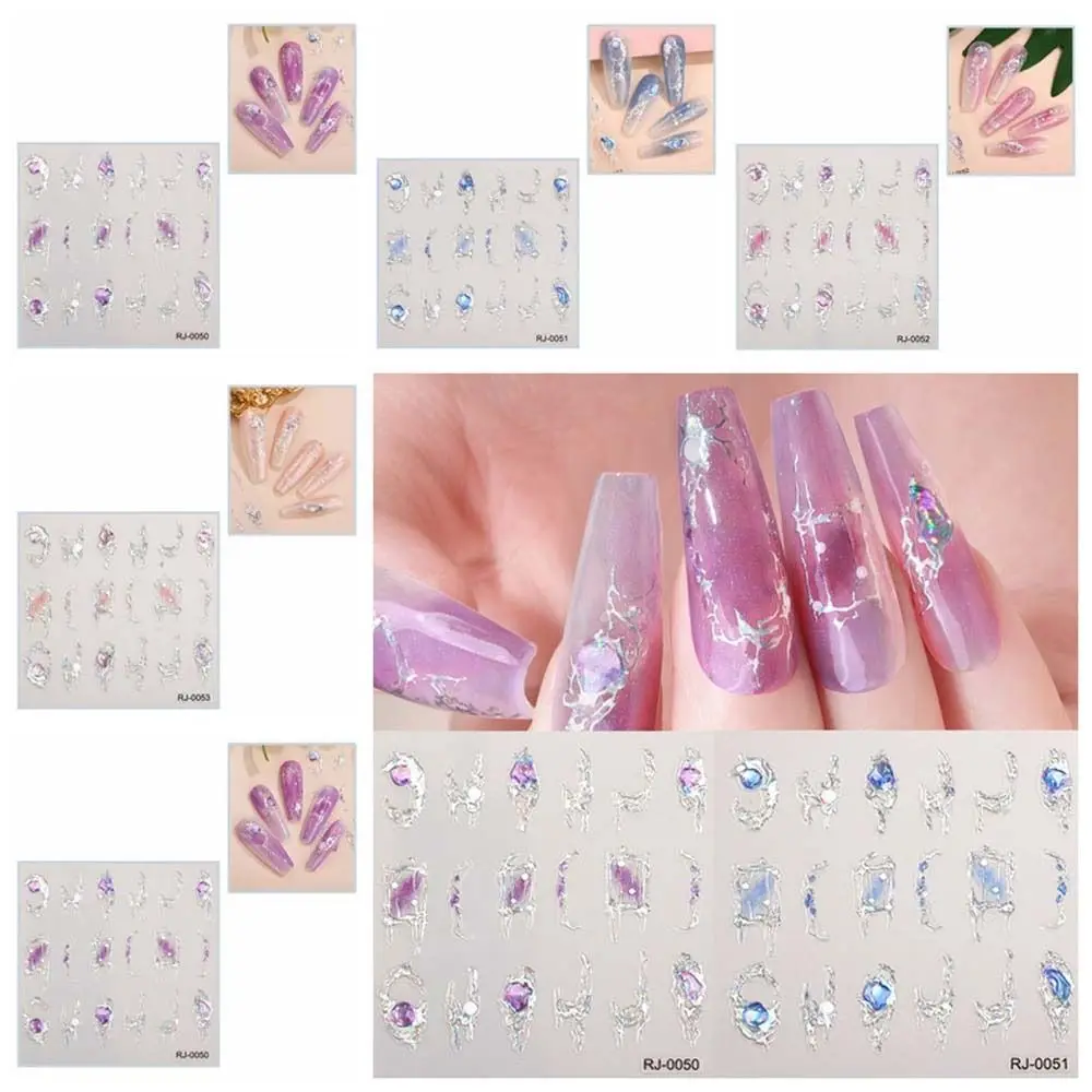 Ornamentos de manicure bronzeamento adesivos de unhas adesivo macio encantos de unhas bronzeamento laser decalques de unhas diy decorações de unhas