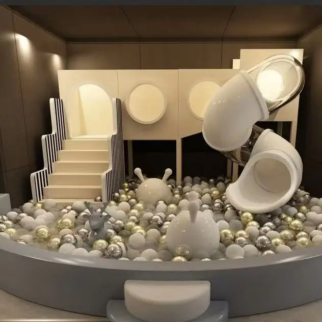 Customized Indoor Playground Equipment Set Neutral Color Soft Climb Slide and Ball Pit for Kids Soft Play Equipmentpromote Sales