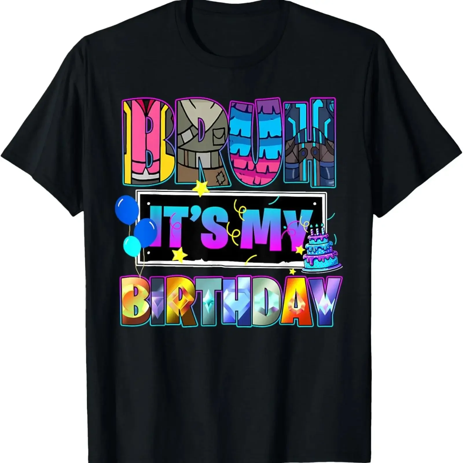 Bruh Its My Birthday Llama Pinata Boy Girl Family Party Meme T Shirt vintage Washed graphic Top For Everyday Wear Breathable