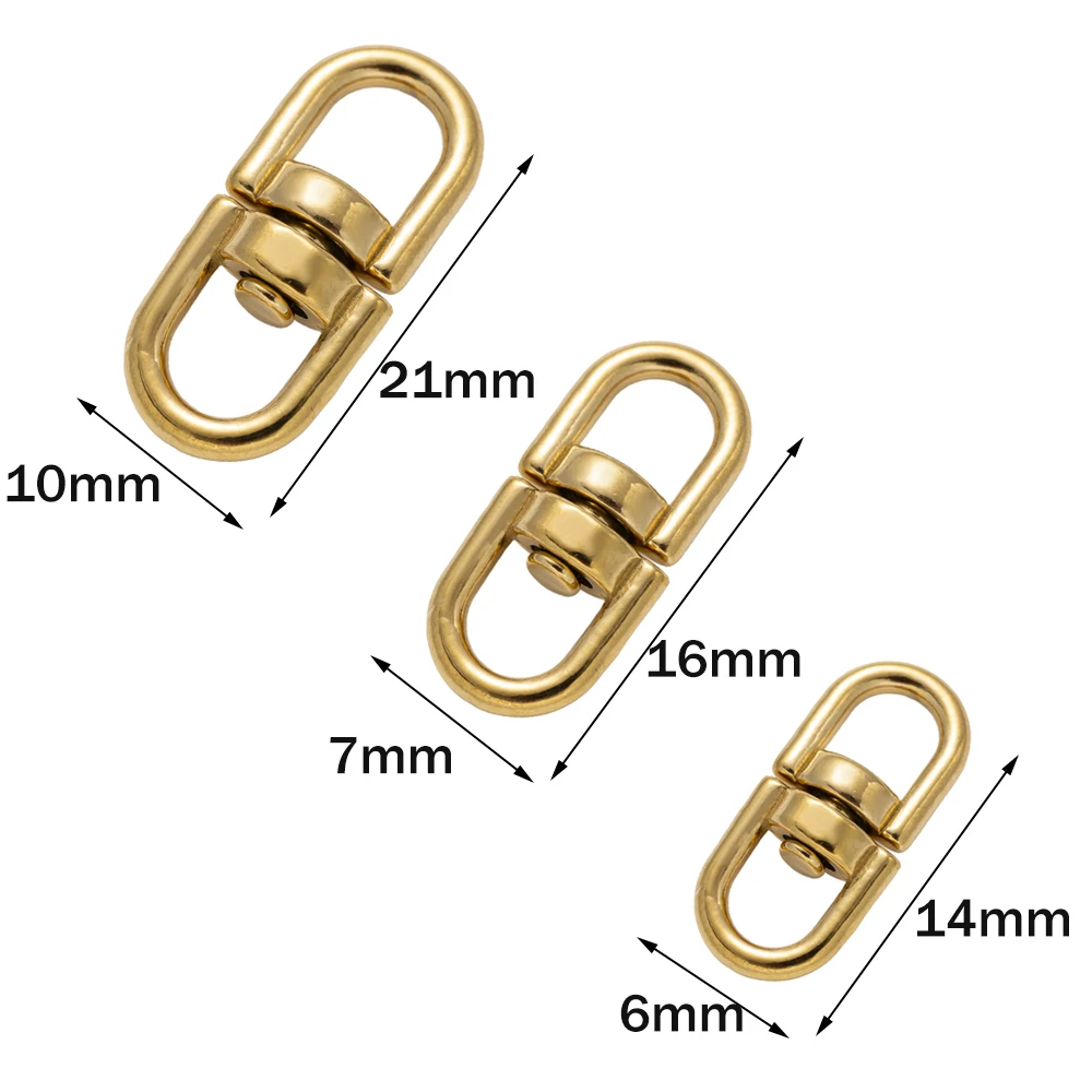 5 stuks goud roestvrij staal draaibare sleutelhanger sleutelhanger connectoren hanger sluiting voor sieraden rugzak DIY ambachten maken accessoires