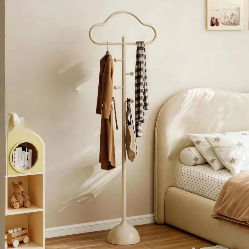 

White Indoor Clothes Rack Floor Hanger Bedroom Modern Standing Clothes Rack Living Room Organizer Perchero De Ropa Furniture