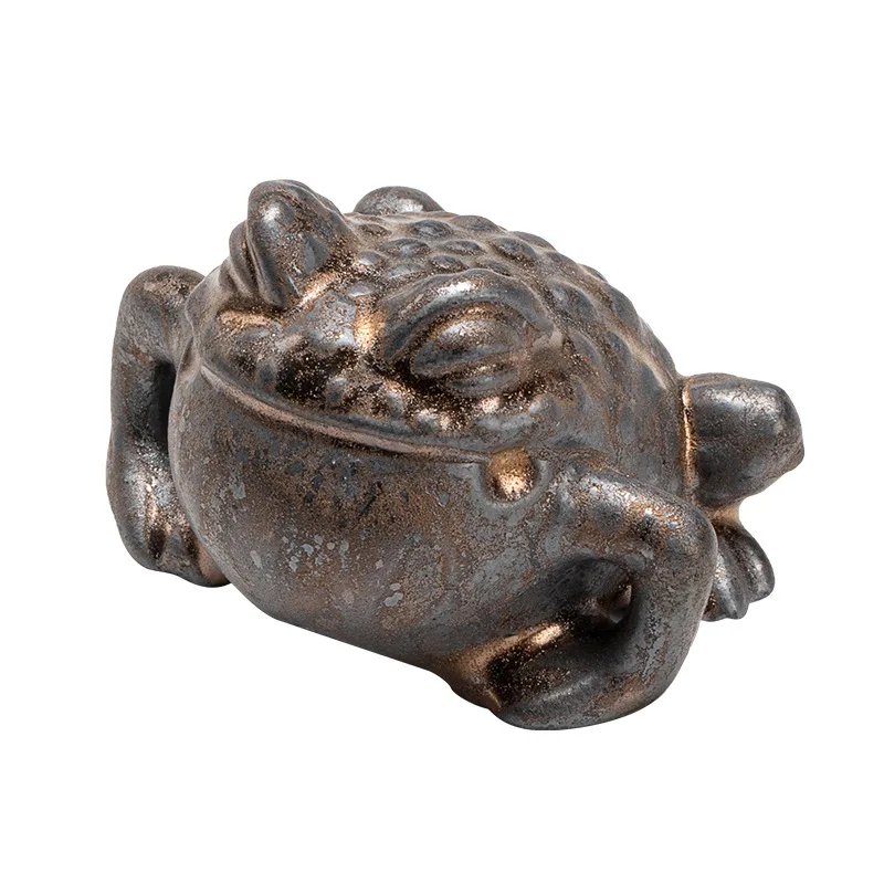 Golden Toad Tea Pet Lucky Tea Set Tea Table Tea Pet Ornament Gilded Boutique Zen Tea Ceremony Tea Table Decoration