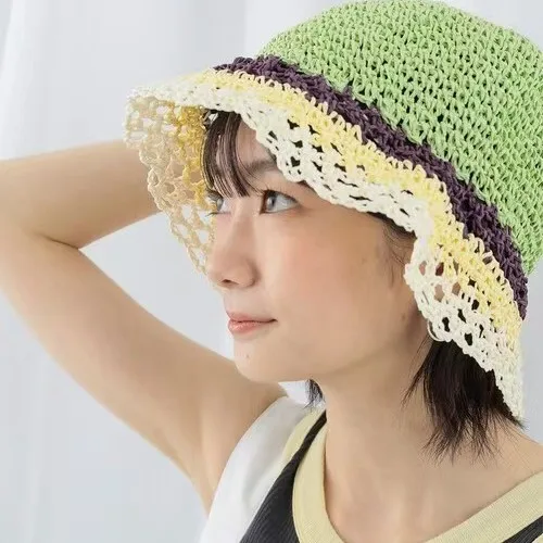 chapeu-de-palha-feminino-bms-estilo-dopamina-primavera-verao-vazado-e-respiravel-chapeu-bucket-com-aba-larga-para-protecao