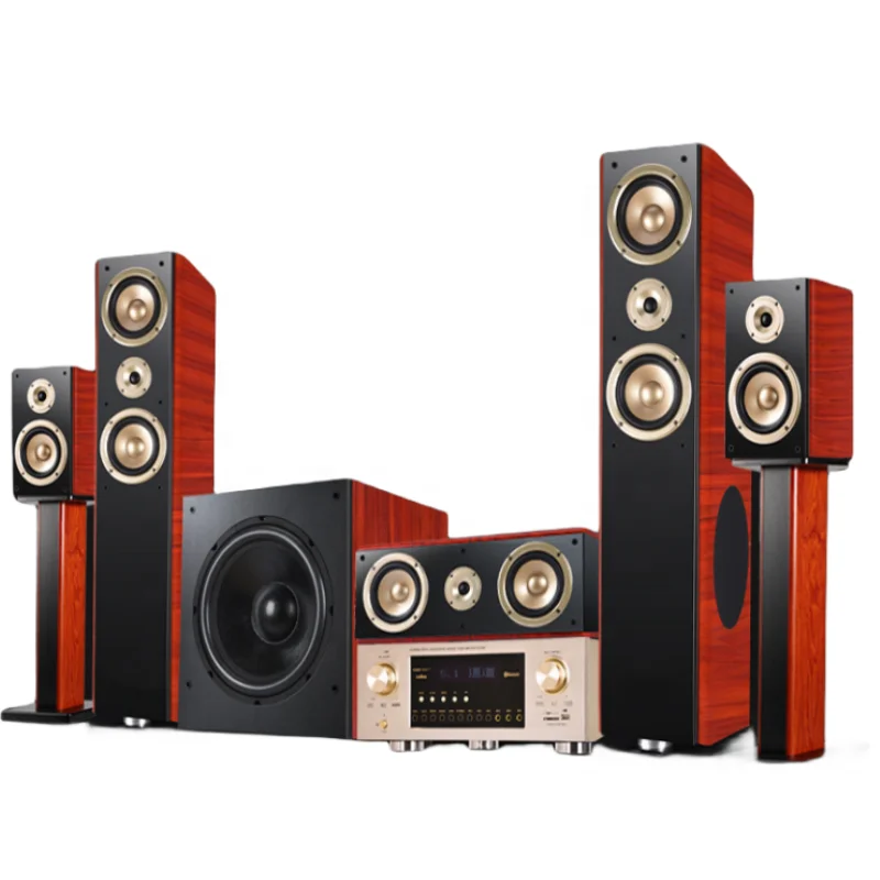 High Quality Wooden Home Theater Speaker System 5.1 Surround Sound Karaoke Professional Home Theater System