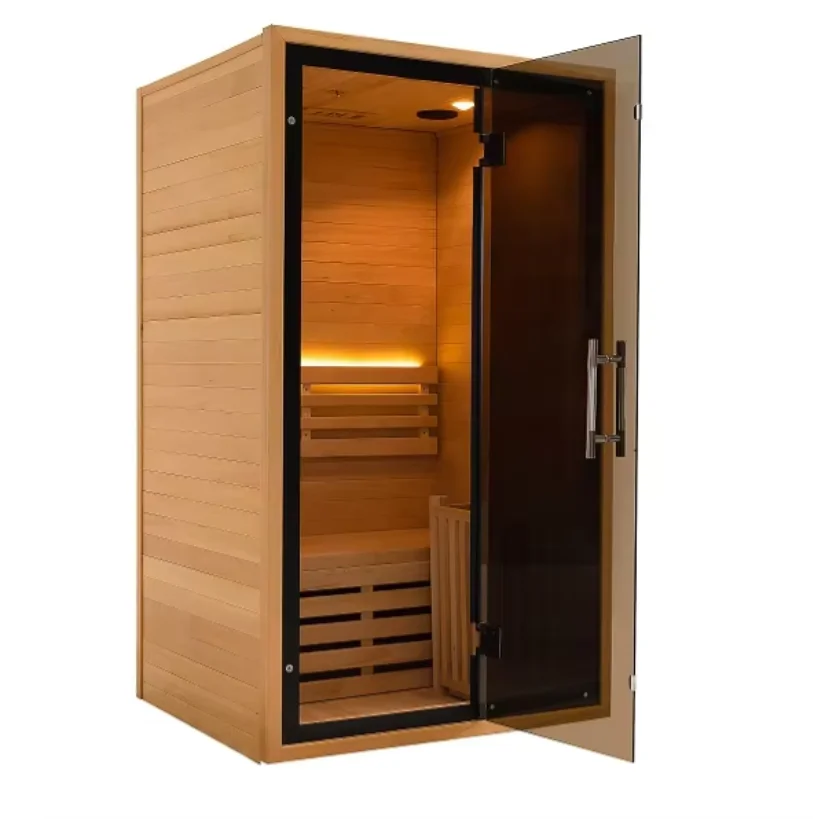 New Design Home Spa 2 Person Indoor Solid Wooden Sauna Room Traditional Dry Steam Sauna For Beauty