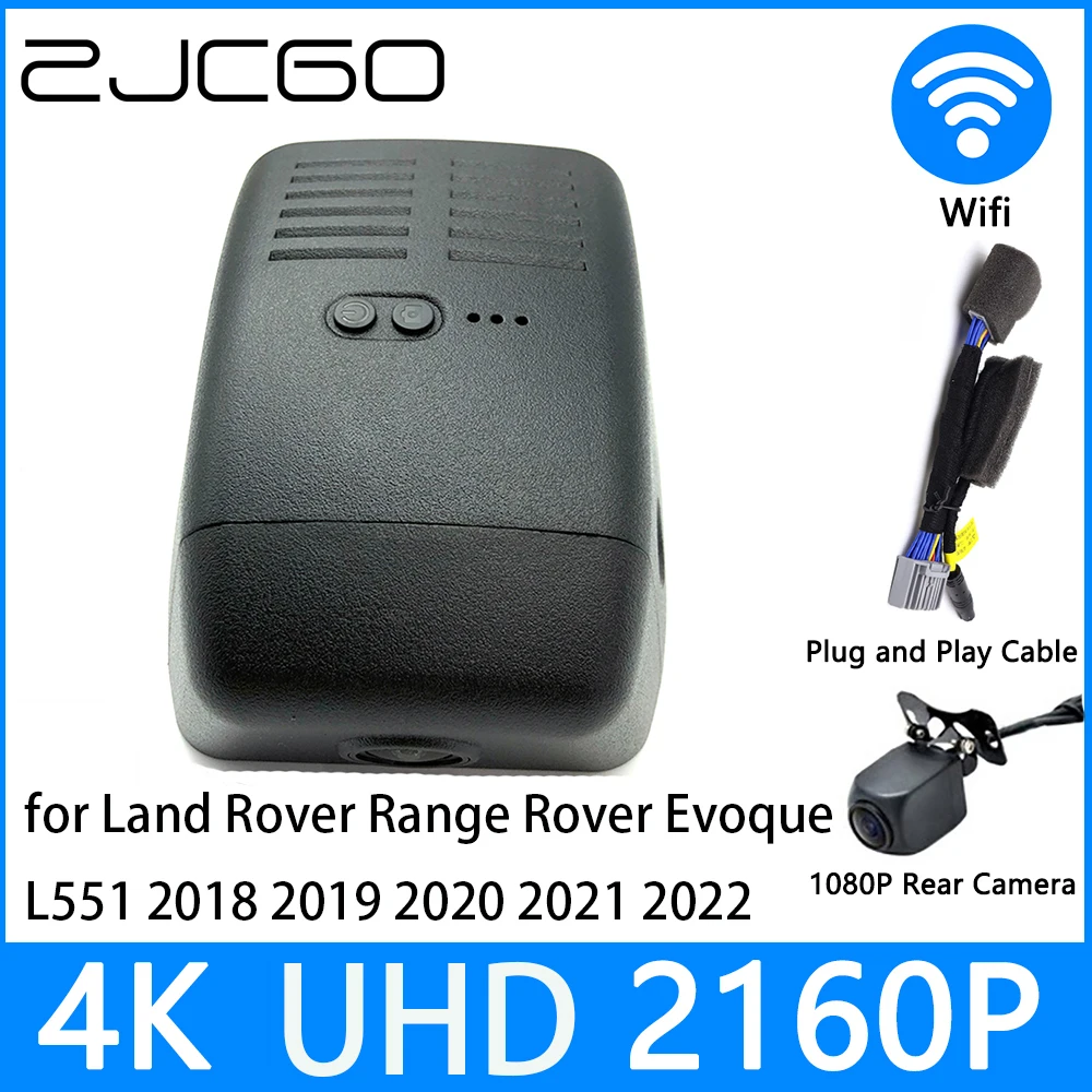 

ZJCGO Dash Cam 4K UHD 2160P Автомобильный видеорегистратор DVR ночного видения для Land Rover Range Rover Evoque L551 2018 2019 2020 2021 2022