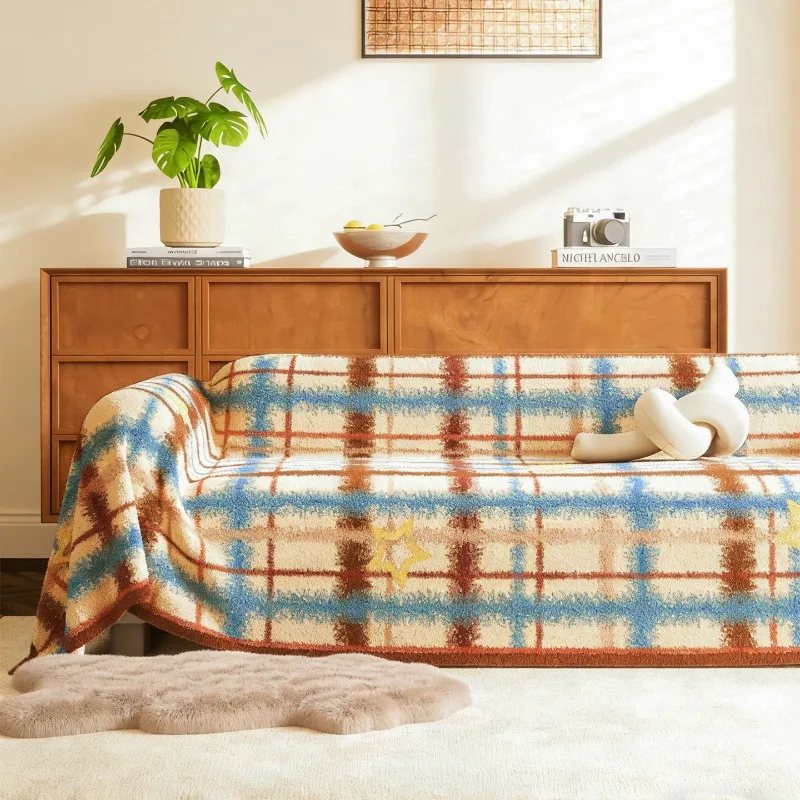 Sofa Cover Winter New Year Plush Thickened Sofa Towel A Whole Full Cover Sofa Cover Atmosphere Home Textile Products
