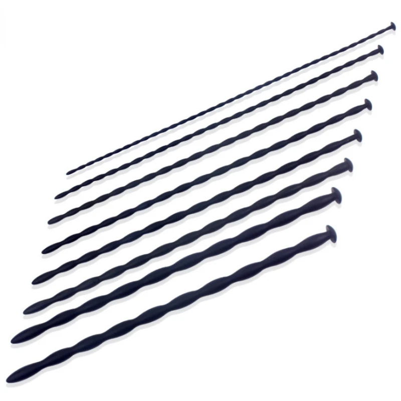 مجموعة موسع الإحليل من السيليكون الناعم مكونة من 8 أحجام - عصا عين الحصان وقضيب القضيب لتحفيز الذكور ولعب القسطرة (لعبة الكبار)