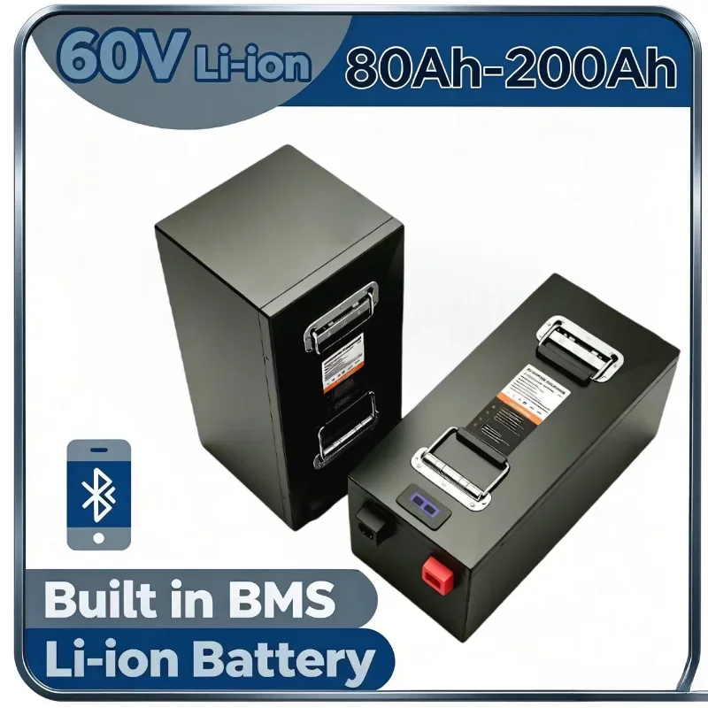 60V 17S Deep Cycle Lithium Storage Battery Built-in Protection Board For Golf Trolley RV Camper Electric Sightseeing Car