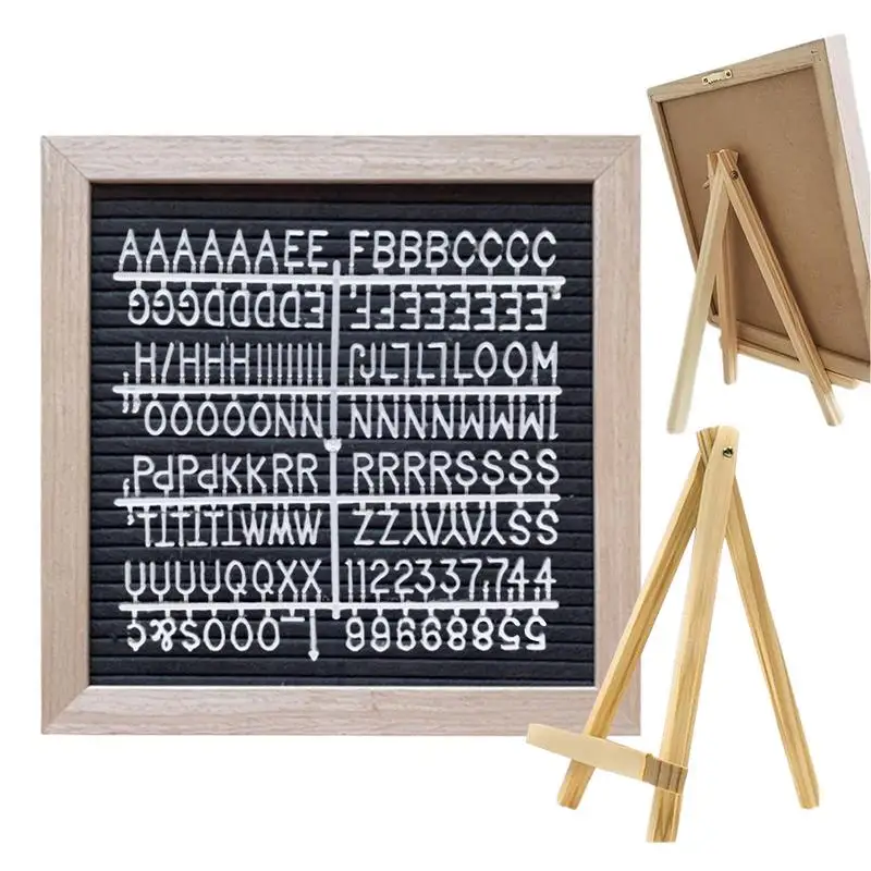 

Letter Board With Letters Wooden Small Message Board Fashionable Mother's Day Decoration Elegant Announcement Sign With Stand