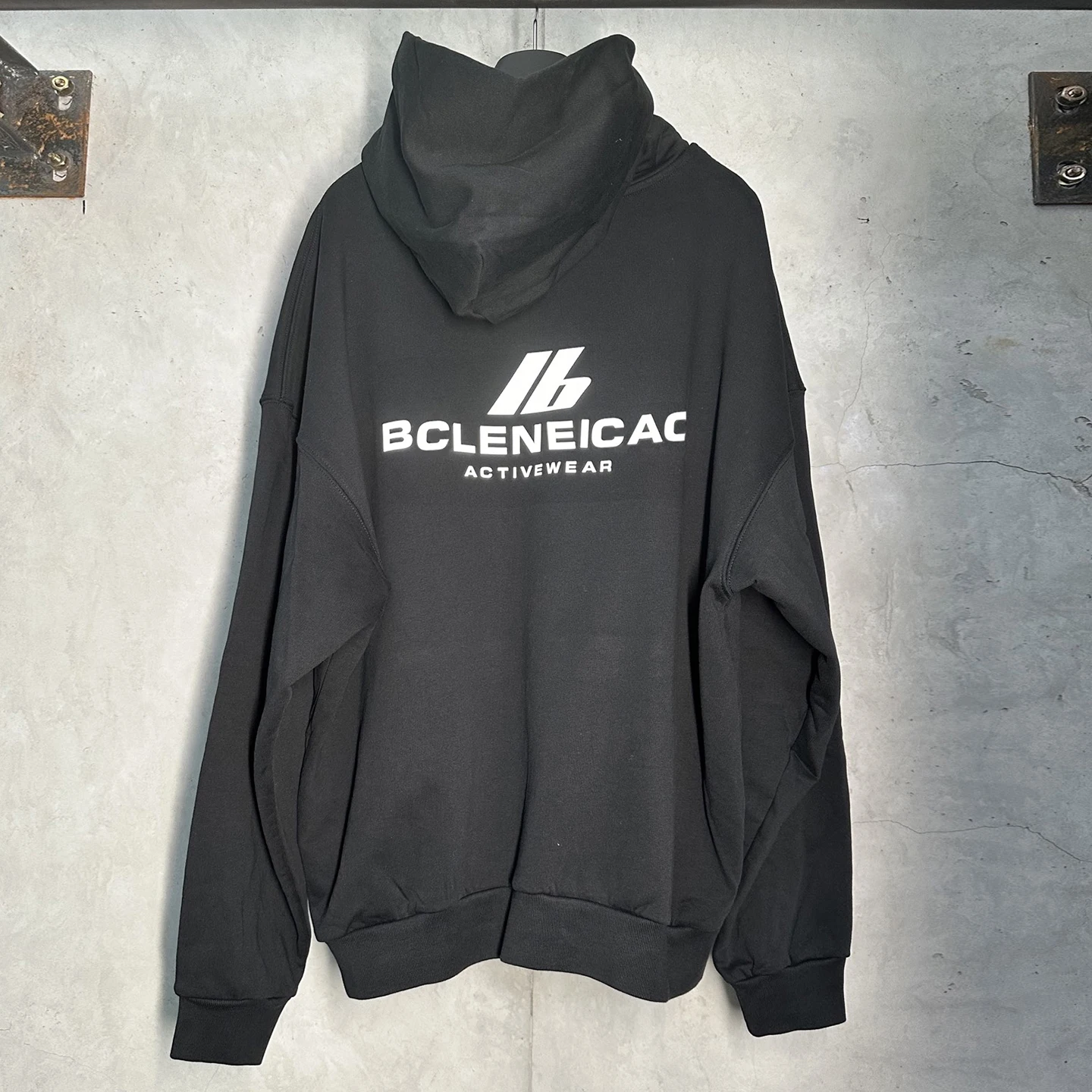 

BCLENEICAC New Reflective Letter Print Hoodie ex Paris Sle Long Sve Sweatirt Comfortable Loose Fit Casual Wear