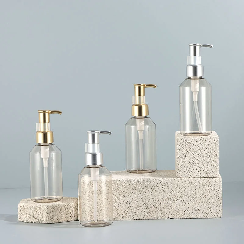 150 مللي زجاجة محلول بلاستيكية فارغة مضخة زيت مستديرة الكتف مستحضرات التجميل إعادة الملء حاوية التعبئة والتغليف زجاجات الشامبو #6