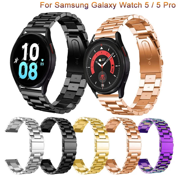 Watchband Strap for Samsung Watch 4/5 40 44mm Watch 5 Pro 45mm Stainless Steel Band for Galaxy Watch 4 Classic 42 46mm Correa