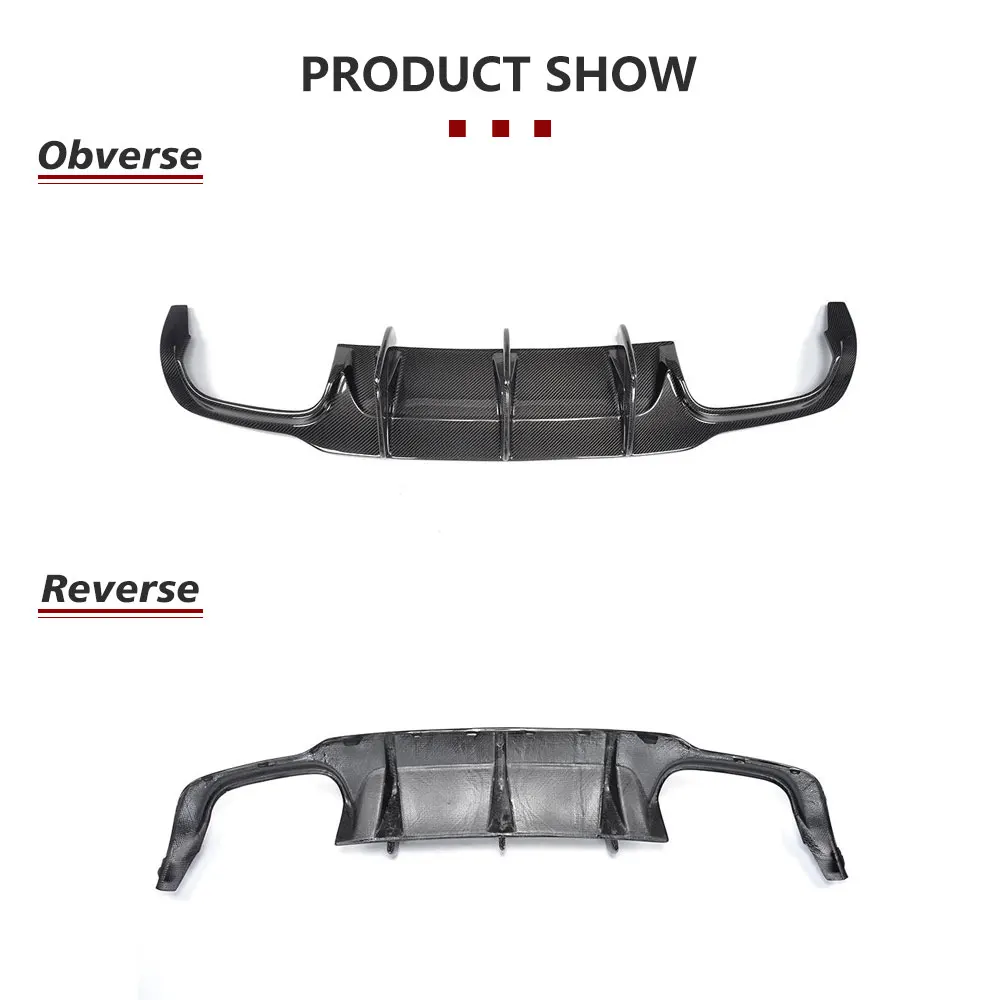 Carbon Fiber Car Rear Bumper Diffuser for Mercedes Benz W204 C63 AMG C300 Sport 2012-2015 Rear Diffuser Lip Spolier FRP view 4