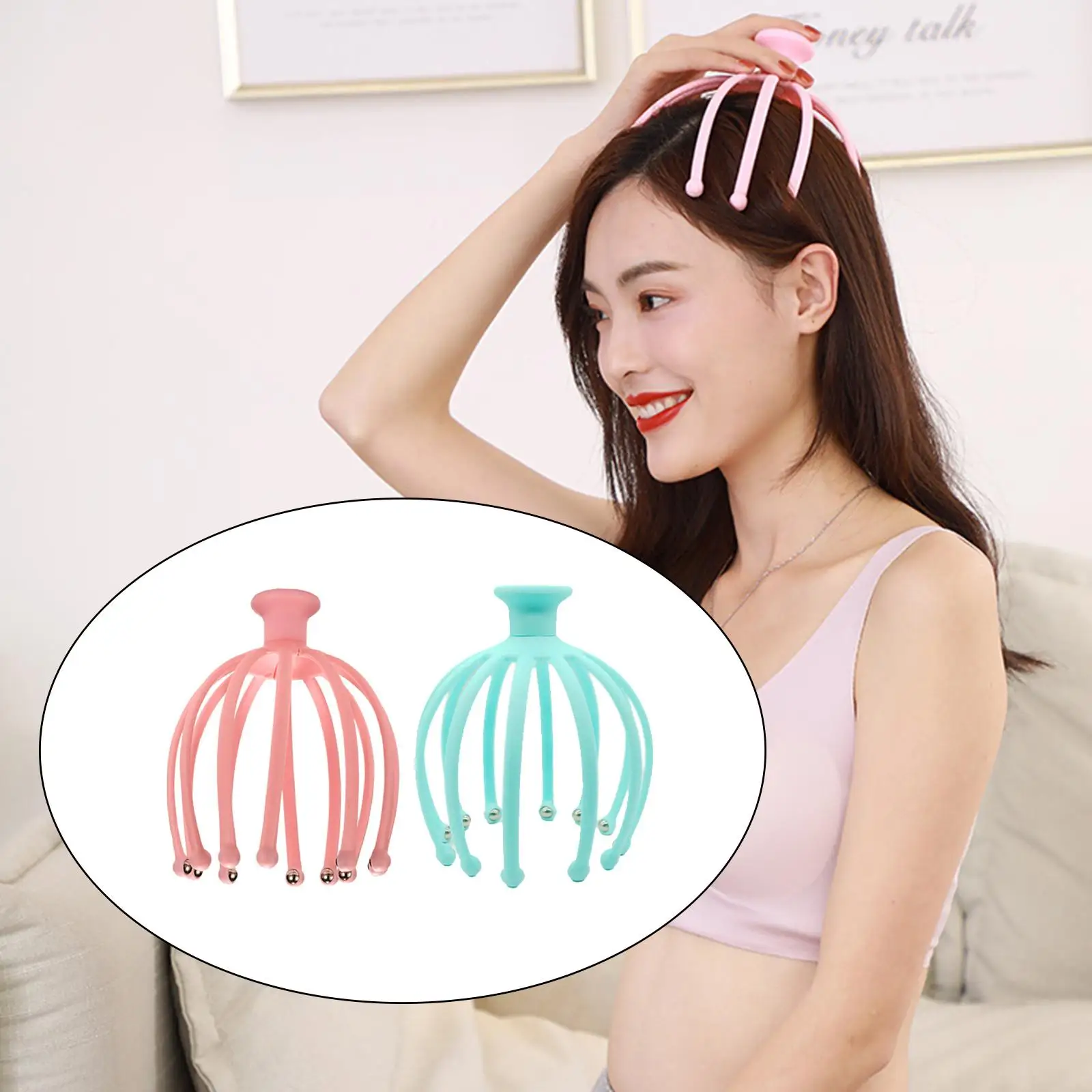 Массажер для кожи головы с когтями, ручной портативный полиэтиленовый массажер для домашнего офиса, дня отца, спа